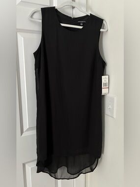 NEW! Sharagano Paris Black Sleeveless Dress Sz 12